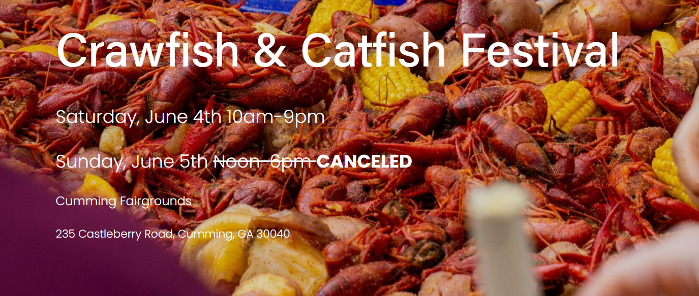 Crawfish & Catfish Festival cancelled